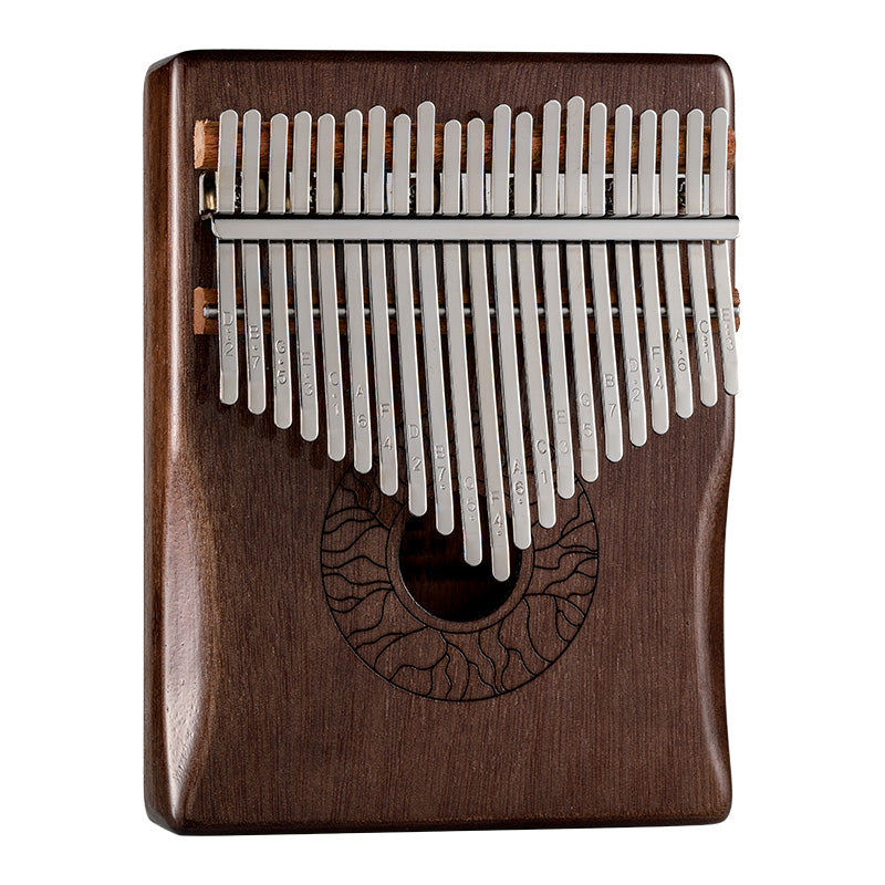 Hluru Huashu 21 Keys Lotus Hollow Kalimba Leaf Texture Mahogany Wood T ...