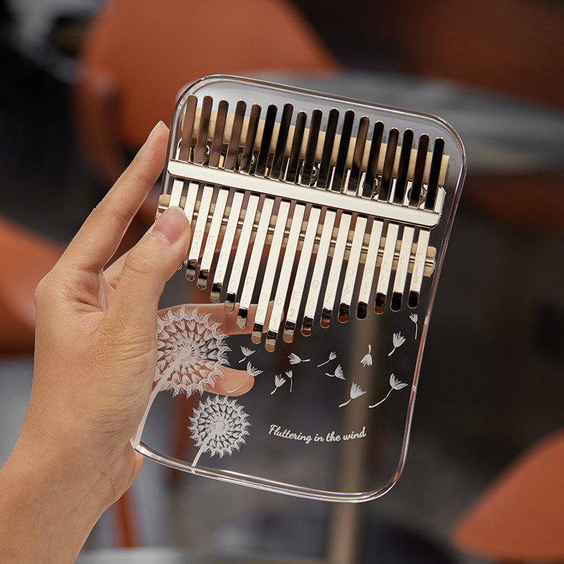 Hluru 17 clés Kalimba coloré acrylique doigt pouce Piano cristal trans –  Pures Music ™