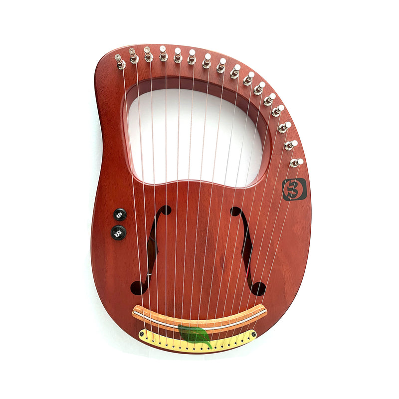 Walter Electric Lyre Harp Premium 16-saitiges Mahagoni-Massivholzinstrument WH-16EQ