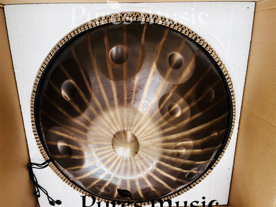 Bęben Handpan Sun God D-moll Kurd Celtic Scale 9-12 Nuty 432 Hz i 440 Hz Profesjonalny bęben wiszący