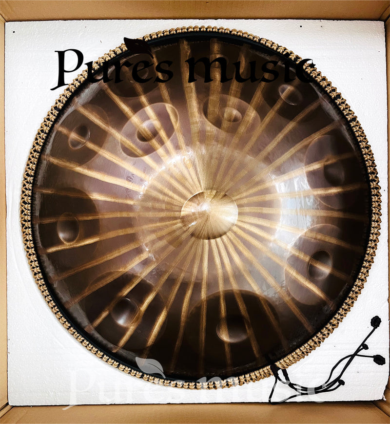 Sun God Handpan Drum D minor Kurde Celtic Scale 9-12 Notes 432 Hz et 440 Hz Professional Hang Drum