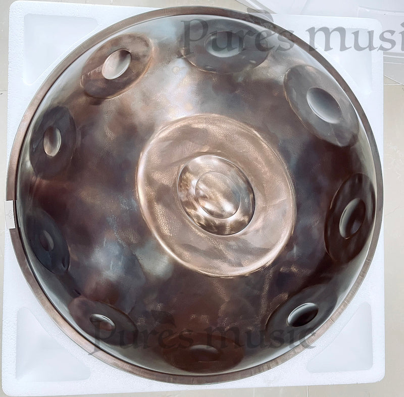 Vintage Mottled Handpan Harmony Pan Customizable Notes Drum Instrument