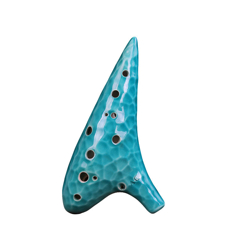 12 trous Alto C Blue Wave Ice crack Ocarina flûte en céramique ocarina