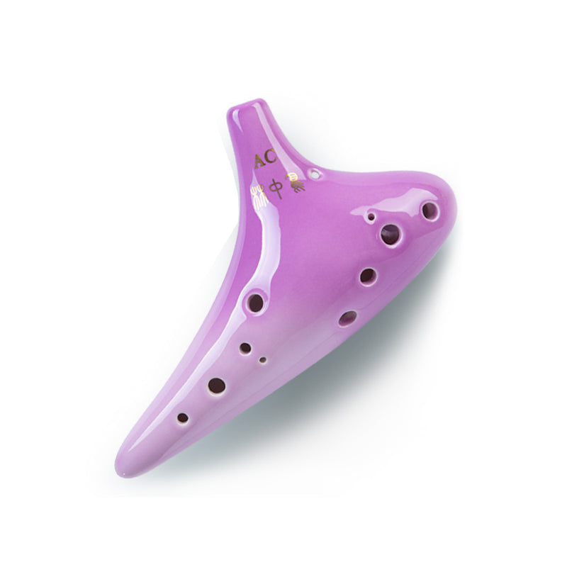 12 Hole Purple Clay Mini Ocarina – STL Ocarina